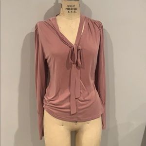 Long Sleeve Blouse with neck tie
